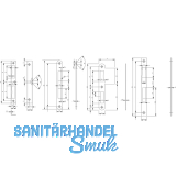 Lappenschlieblech B9000 fr BKS Hauptschlsser, links, 41 x 180 mm, Edelstahl