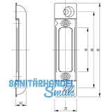 Schlieplatte Secury verstellbar, silber