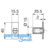 Anschweimuffen M10 x 1, Stahl blank