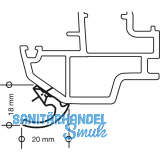 MACO Balkontrgriffe Muschel - auen, (38963), Aluminium bronze elox.