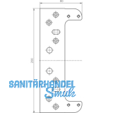 Befestigungsplatte fr Futterzarge zu TECTUS TE540 3D, Stahl verzinkt