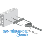Befestigungsplatte Triade, Bohrtiefe 60 mm, Zinkdruckguss