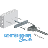 Befestigungsplatte Triade Maxi/XXL, Bohrtiefe 60 mm, Zinkdruckguss