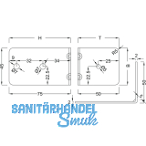Bettwinkel, B 45, H 75, T 50, Materialstrke 2.2 mm, FE silbergrau