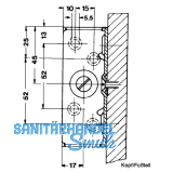 Bettbeschlag-Bettfix, Einbauhhe 90, Stahl verzinkt
