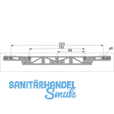 HETTICH SYSTEMA TOP 2000 Blendenanbindung mit Zapfen, Einbaubreite 392 mm