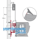 HETTICH SYSTEMA TOP 2000 Blendensttzen, Stahl Alu-Finish