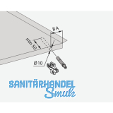BLUM BLUMOTION 970A-zum Einbohren scharniers., Bohr 10, KS staubgrau RAL 7037