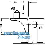 Steckbodentrger FIX 2, Fixierzapfen, Bohr  5 mm, Zink vernickelt, VPE 100 ST