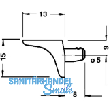 Steckbodentrger FIX 1, Bohr  5 mm, Zink vernickelt, VPE 100 ST