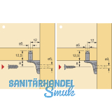 HETTICH SEKURA 7 Bodentrge zum Anschrauben, Bohr  5 mm, vern.