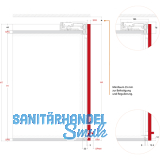 Schiebetrbeschlag Slider S 20 Typ 3, Flgelbreite 700, Korpusbreite 1400