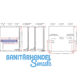 Bremsklappenhalter Winch 20 mit Stahlseil RE, KH 200-480, Aluminium/KS grau
