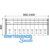 C 3000 Tischgestell linkes Seitenteil C- Fu; H: 712mm; T:750mm; RAL 7016