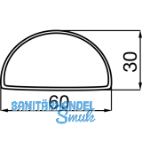 T 3000 Tischgestell Seitenteil (li/re) T- Fu; H: 712mm; T:750mm; RAL 9006 Tiger