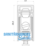 Trdichter 1773ACU, Breite 13 mm, Hhe 28,5 mm, Lnge 722 mm, Aluminium natur