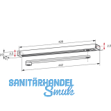 Gleitschiene G-N, Edelstahl-Effekt