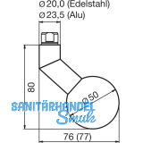 DORMA Knopfdrckerlochteil PREMIUM 8548 V, -Edelstahl matt