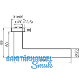 DORMA Drckerlochteil PREMIUM 8906 - 20, 0 mm, Edelstahl matt