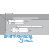 Trschlieer TS 90 Impulse EN 3-4, 1-flg. mit Gleitschiene, silber