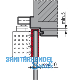 Glasklemmplatte TS 92, Glasstrke -10 mm, silber
