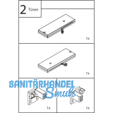 EKU Dmpfung 18-35 Kg Trgewicht-Mitnehmer hoch, 2 flg., Kunststoff grau