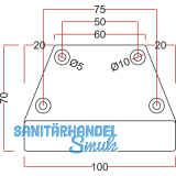 Dekorfu 100x20 mm, Lnge 120 mm, Edelstahl gebrstet