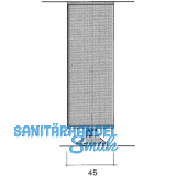 Dekorfu Square 45x45 mm, Lnge 120 mm, Kunststoff silberfarbig