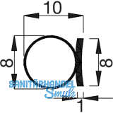 Dichtungsprofil Isostar Schlauch 8 mm, SRD 15, Kunststoff wei