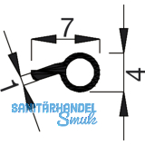 Dichtungsprofil Isostar Rundprofil 4 mm, Kunststoff wei