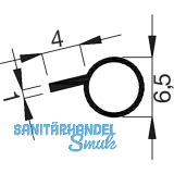 Dichtungsprofil Isostar Rundprofil 6,5 mm, Kunststoff wei
