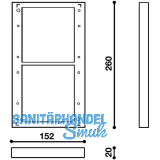 Distanzrahmen Junior, H 20mm, KS schwarz