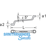 GEDORE Doppelringschlssel 2 DIN838 16 x 17 mm tief gekrpft