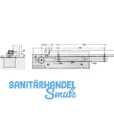 Fhrungsgehuse Dorma fr Schwinghebel, silber eloxiert