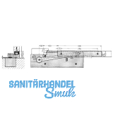 Fhrungsgehuse Dorma fr Schwinghebel, silber eloxiert