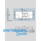 Pendeltrbeschlag Tensor Glas-Glas, Feststellpunkt 90, Edelstahl-Effekt