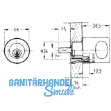 JuNie 3541 ASS Zylinder-Drehgriff rechts, Sperre BN 0101, Zamak