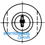HEKNA MINI METALL SYSTEM 24 Zylinder Drehknopf links, Zamak matt