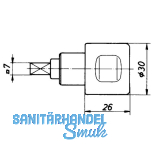 HEKNA MINI METALL SYSTEM 24 Drehknopf, nicht sperrbar