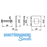 HEKNA MINI METALL SYSTEM 24 Mbelknopf, Zamak chrom matt