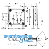 JuNie 7401 Zylinder-Drehstangenschloss fr Profil-Halbzylinder, Zamak
