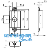 JuNie ASS 7581 Zylinder-Drehstangenschloss Dornma 16 mm, Zamak