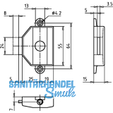 JuNie ASS 7581 Zylinder-Drehstangenschloss Dornma 25 mm, Zamak
