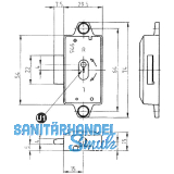 SECOTEC Drehstangenschloss Dornma 15 mm Euro-Sperre vernickelt SB-1