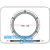 Drehteller Superciak 1 Auen  328 mm, Hhe 15 mm, Metall silberfarbig