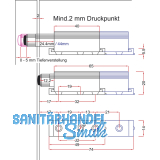 Druckfederschnapper, mit Dmpfer, Hub 44, Kunststoff grau