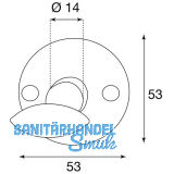 HRTNAGL Drckergt. GRDEN - auf Ros. WC, TS38 - 45, verzinkt/patiniert