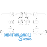 HOPPE Drckergt. ALTA - auf Ros. PZ, TS 39 - 47 Edelstahl