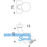 ECO Trknopf K 160, FS, - auf Ros. Edelstahl