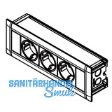 Einbau Steckdosenleiste EVOline Frame Dock Small 3xSchukosteckdose